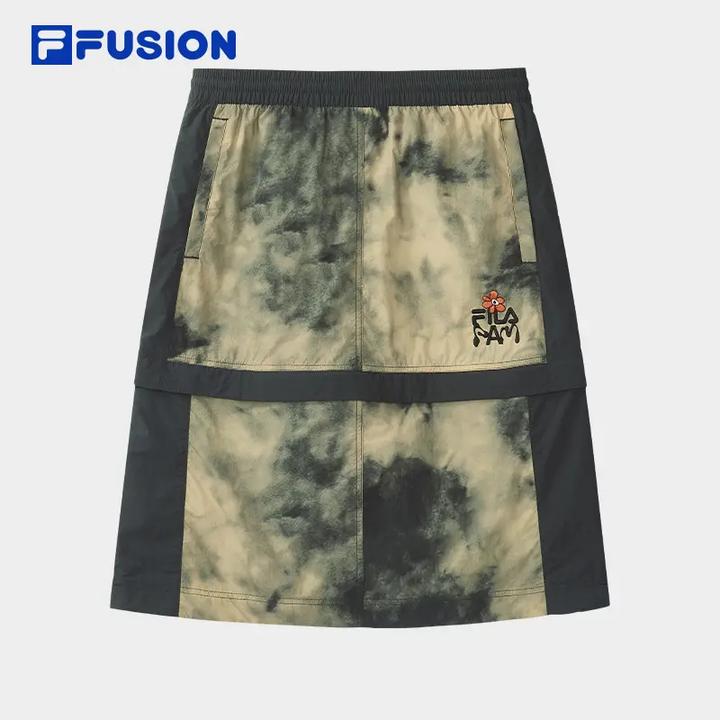 斐乐潮牌25年女款半身裙轻柔显瘦运动时尚梭织裙流光风