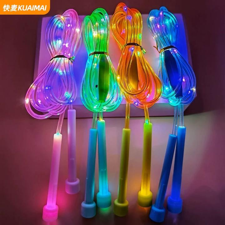 发光跳绳儿童小学生夜光幼儿园初学成人减肥健身专业绳子