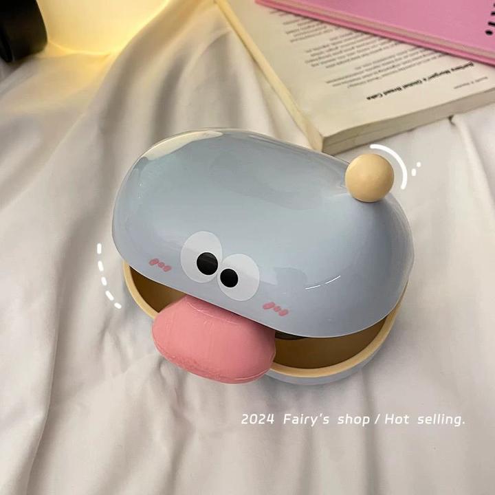 可爱肥皂盒家用带盖双层沥水香皂盒学生宿舍卫生间浴室塑料置物架