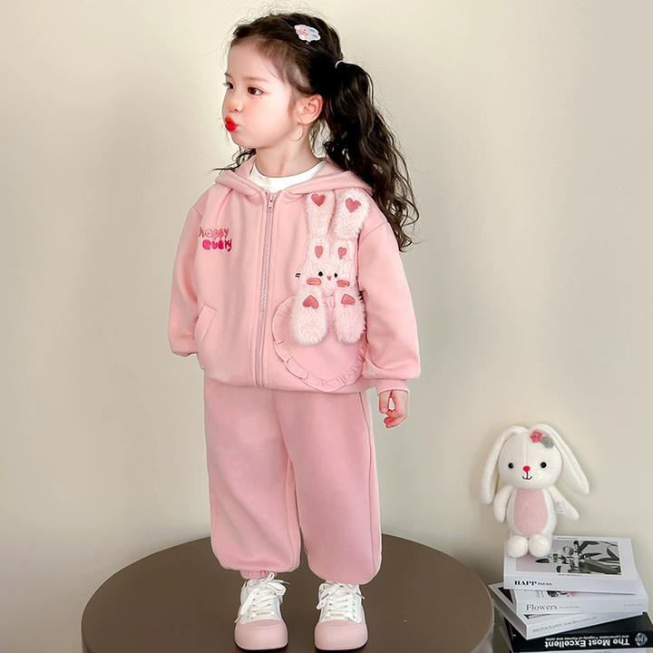 女童套装春秋款2025新款洋气时髦儿童春装小女孩宝宝卫衣休闲运动