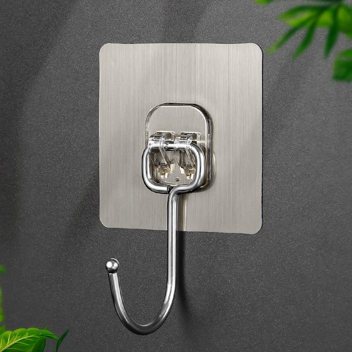 厨房挂钩强力粘胶挂架免打孔抹布壁挂承重墙上粘钩收纳挂墙置物架