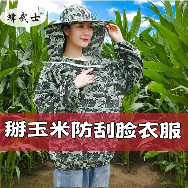 干农活玉米地干活帽子防刮脸衣服防护蜂帽防虫防迷眼防刮脸掰玉米