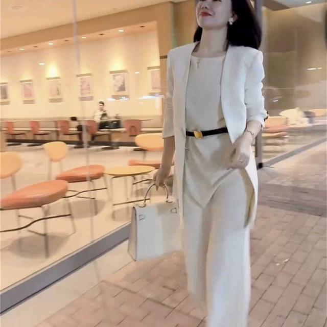 气质优雅工作服套装女高端西装外套连衣长裙职业轻熟风两件套女春