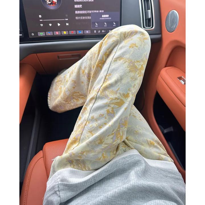 cleanfit满印牛仔裤男款春秋季美式高街vibe风裤子痞帅直筒微喇裤