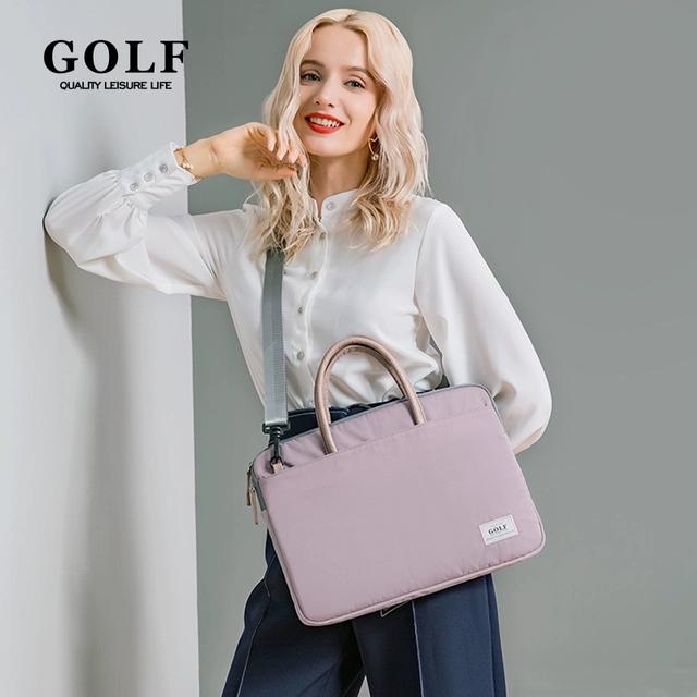 GOLF简约轻薄电脑包男女14英寸笔记本商务包女士时尚手提包上班包