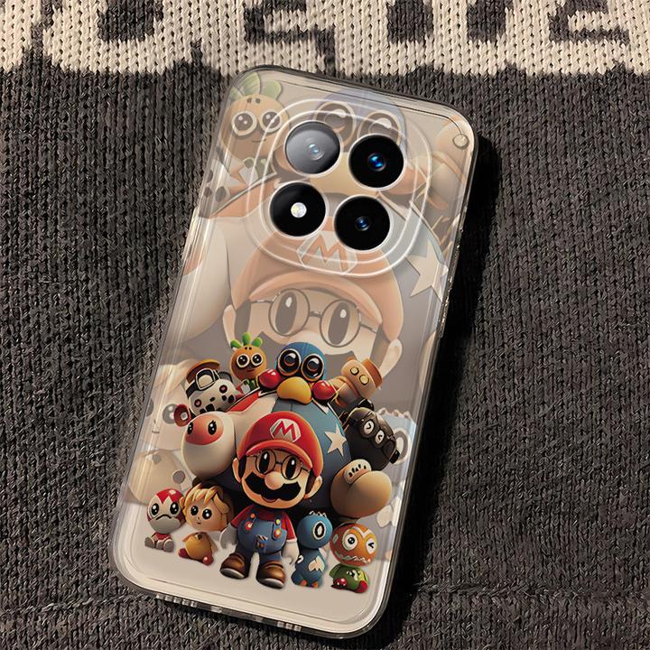 小米红米Note14Pro网红马里奥透明手机壳高颜值水管工全包软硅胶