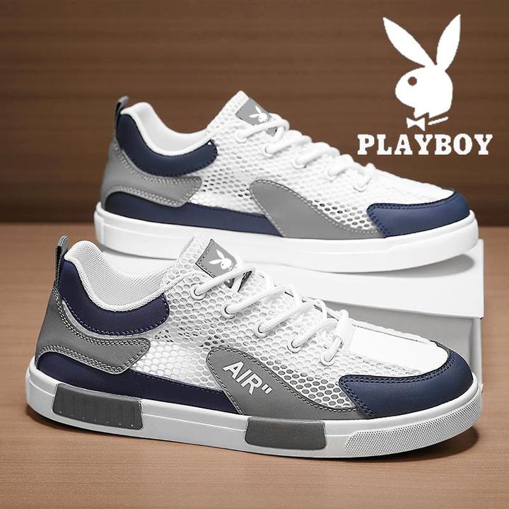 花花公子男鞋2025冬季透气网鞋潮流百搭网面鞋冬季网面透气运动鞋