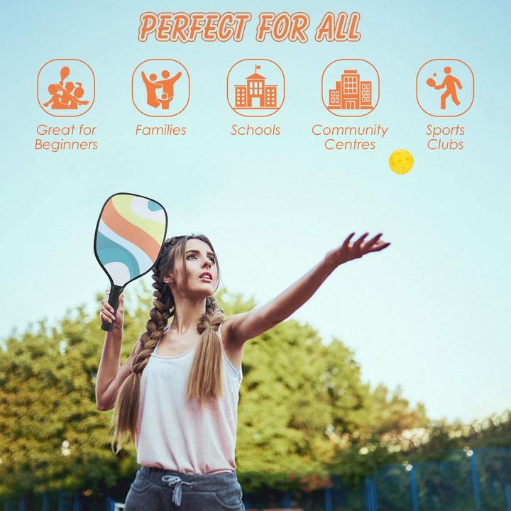 pickleball球球拍板球拍儿童成人玻璃纤维木质亲子室外运动