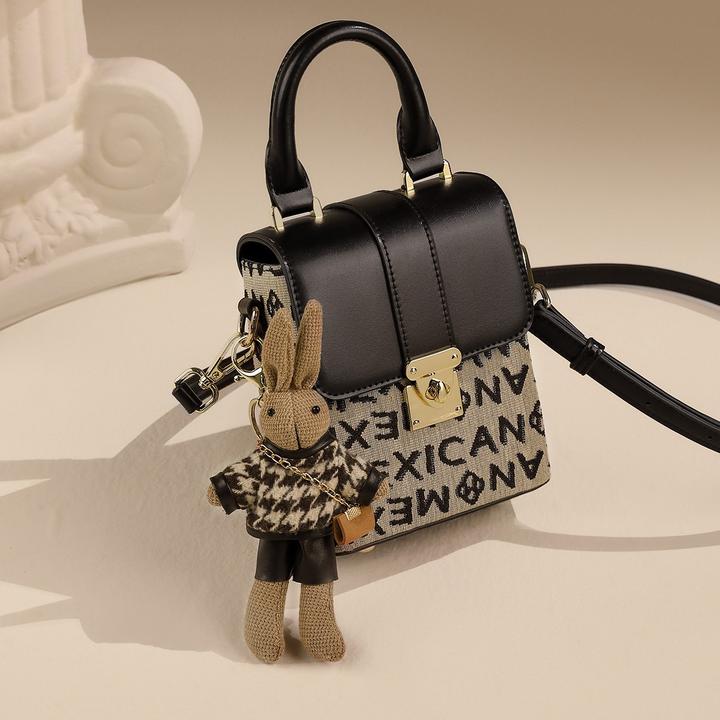 稻草人包包女包2025新款时尚单肩包撞色手机包女士百搭斜挎包正品