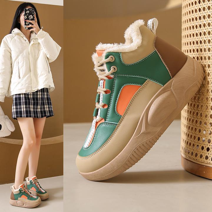 厚底棉鞋女25款冬季加绒女鞋保暖中帮舒适雪地靴御寒百搭运动鞋