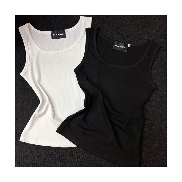 Blackgirl新款【美女日常】 冰冰棉夏季冰感收副乳高弹针织背心美背