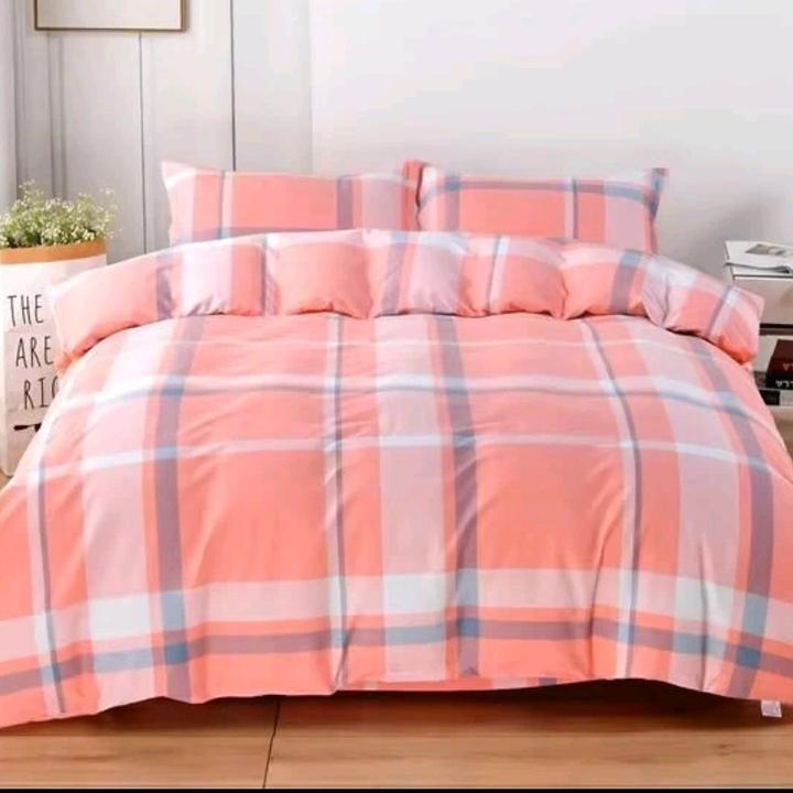新款粉色格子加厚加密加柔水洗斜纹床单被罩枕套都可以单独去拍