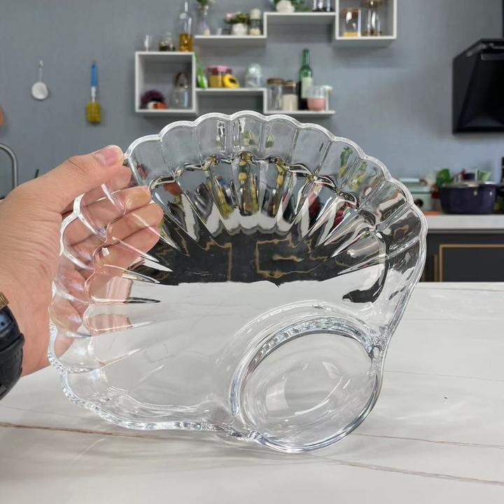 家用玻璃透明饺子盘精致不规则