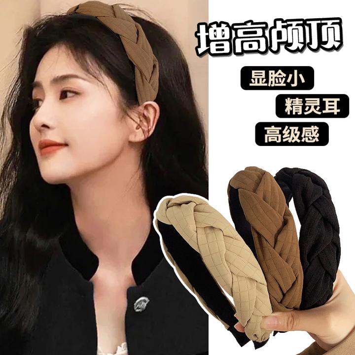 非金属发饰 时尚麻花辫发箍头饰外出百搭秋冬气质发卡高颅顶头箍