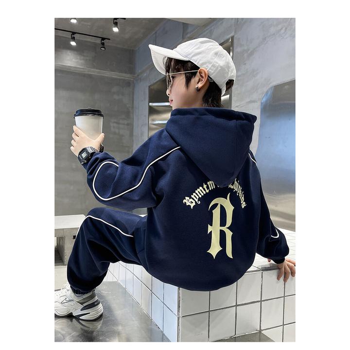 外套男童长袖套装2024新款春装中大童童装洋气儿童春游两件套潮