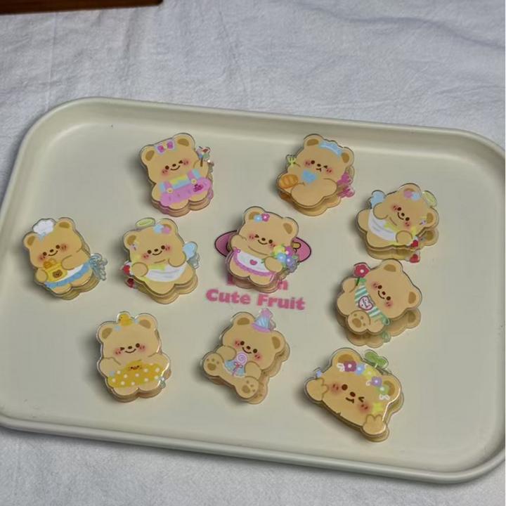 黄油小熊露比便签夹可爱创意卡通ins风pp夹（直播间拆卡）多功能