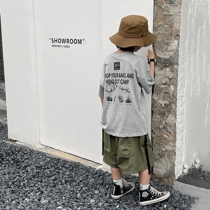 童装男童短袖T恤2025夏装新款儿童纯棉打底衫卡通上衣中大童潮