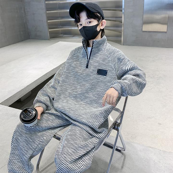 儿童装男童秋装套装2024新款春秋款大童酷帅气秋季卫衣男孩运动潮