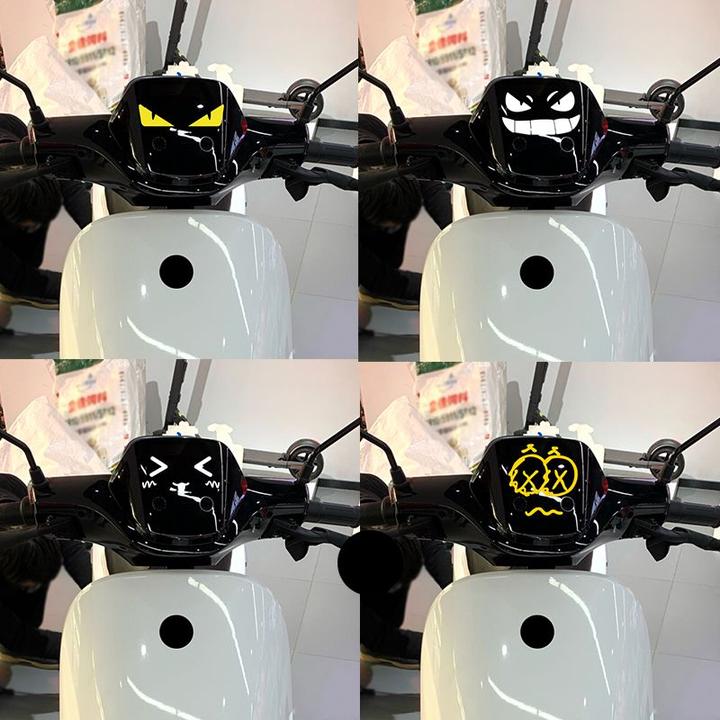 适于ninebot九号电动车贴纸E100 200N80cF90装饰风挡反光车头贴纸