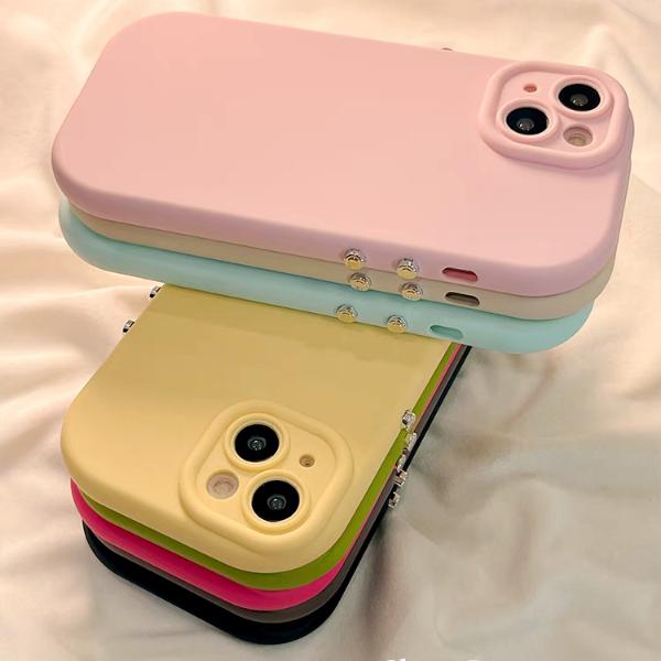 简约高级感纯色椭圆苹果iphone16promax手机壳15promax硅胶新款12