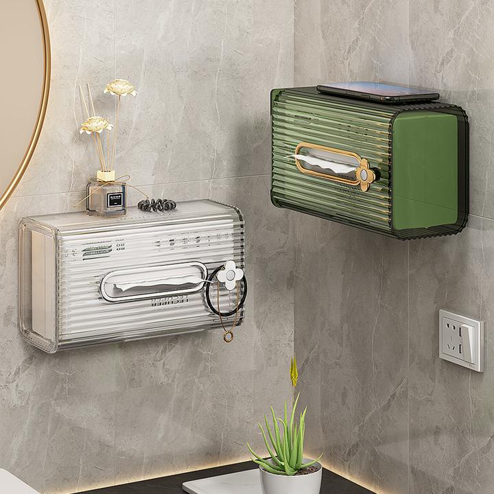 优勤纸巾盒壁挂式收纳洗脸巾面巾抽纸盒家用卫生间厨房餐巾倒挂盒