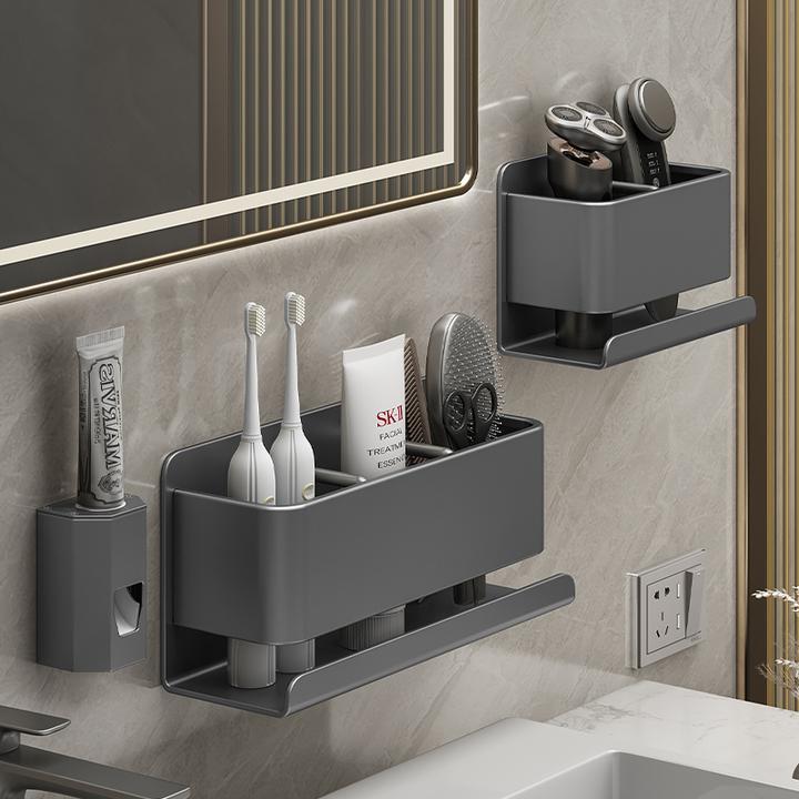 浴室梳子置物架卫生间牙膏置物架牙刷梳子收纳筒剃须刀置物架壁挂