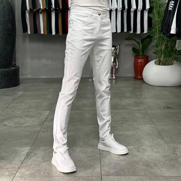 【3236】佤沙服饰春夏芬款经典莱赛尔透气舒适弹力休闲白色牛仔裤