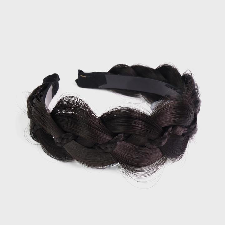 鱼骨辫拉花款假发发箍女一体麻花辫发卡发捆网红氛围感高颅顶头饰