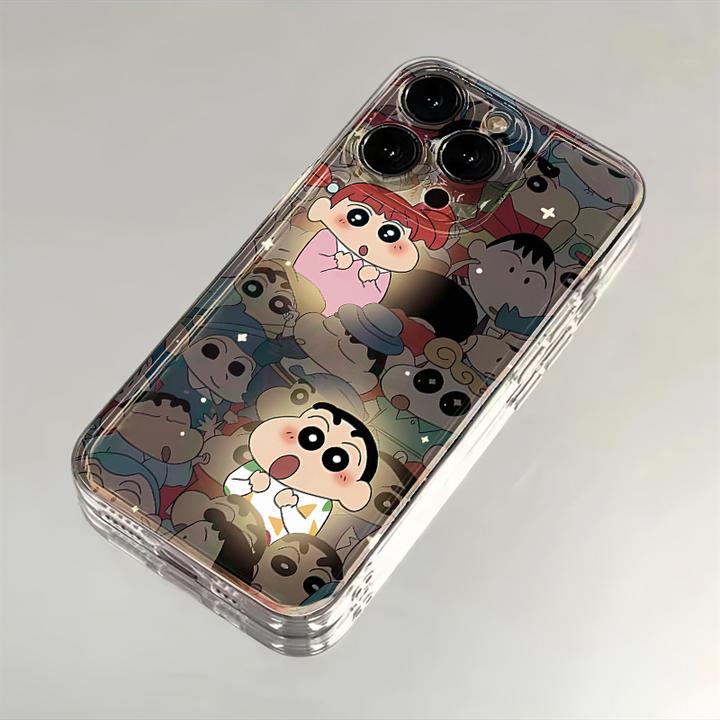 苹果15pro手机壳iphone14/13/12/11全包xs个性xr透明7/8蜡笔小新