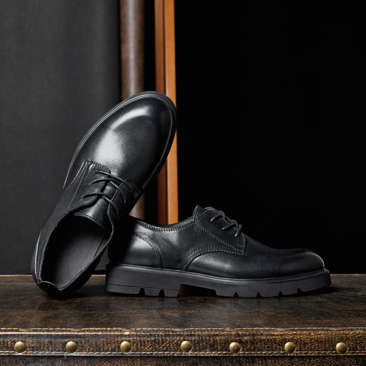 高端商务休闲正装皮鞋男头层牛皮婚鞋新郎鞋高级感英伦风真皮男鞋
