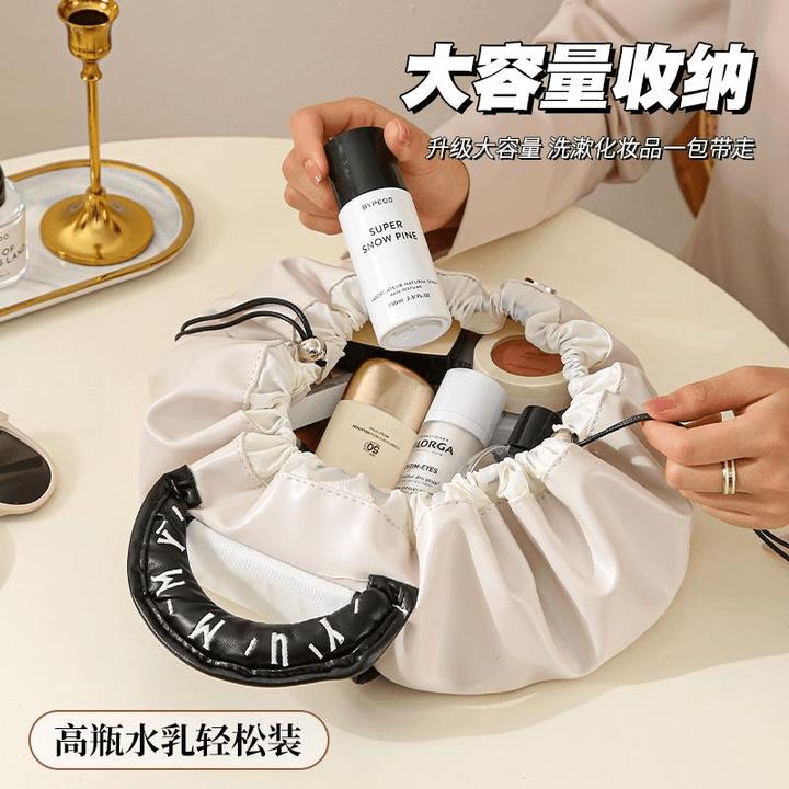 PU都市轻奢简约风化妆包大容量便携防水懒人收纳化妆包旅行包