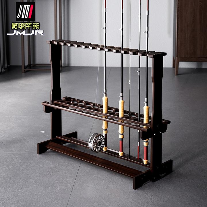 鲫明家用高端鱼竿展示架收纳架路亚竿架摆放收纳架杆架渔具收纳架