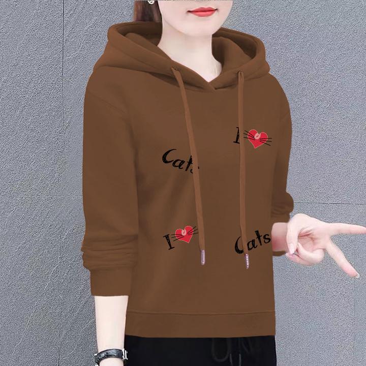 连帽卫衣女新款潮韩版春秋季时尚洋气宽松显瘦百搭长袖上衣外套女