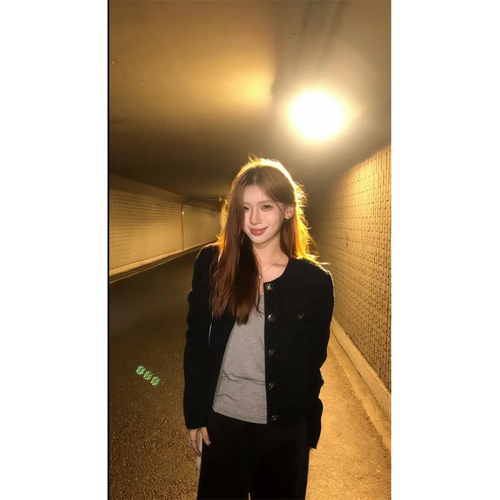 2024秋冬新款小香风高级感夹克短款外套女气质名媛修身显瘦上衣