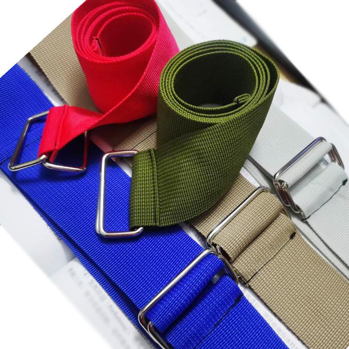 双铁扣捆绑带户外军绿加长简约纯色卡其反扣固定绑绳货物打包带