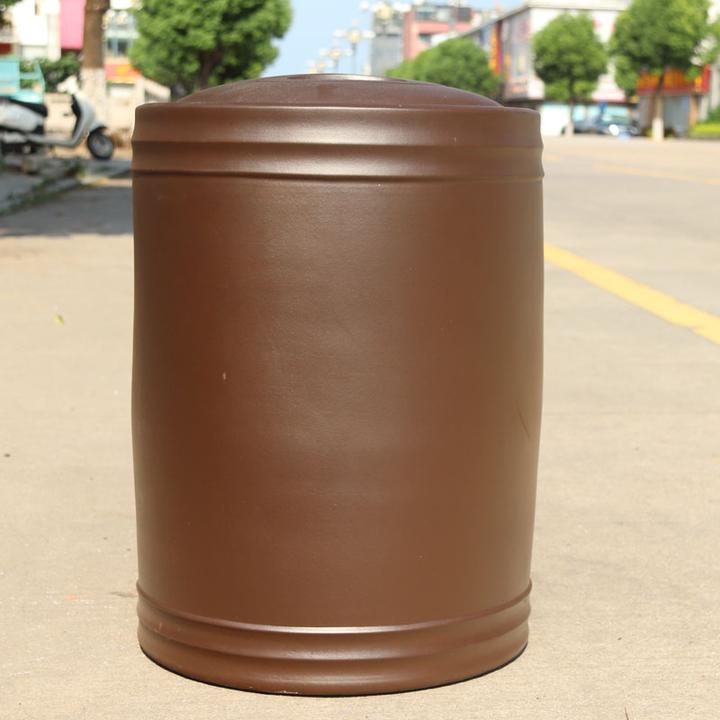 70饼紫竹光 家用收藏大号茶叶罐高63宽度43口径33cm 茶饼70饼装