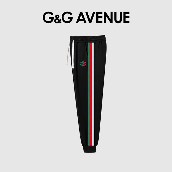 法国G&G AVENUE轻奢潮牌织带休闲裤男女同款运动裤-GK2311104