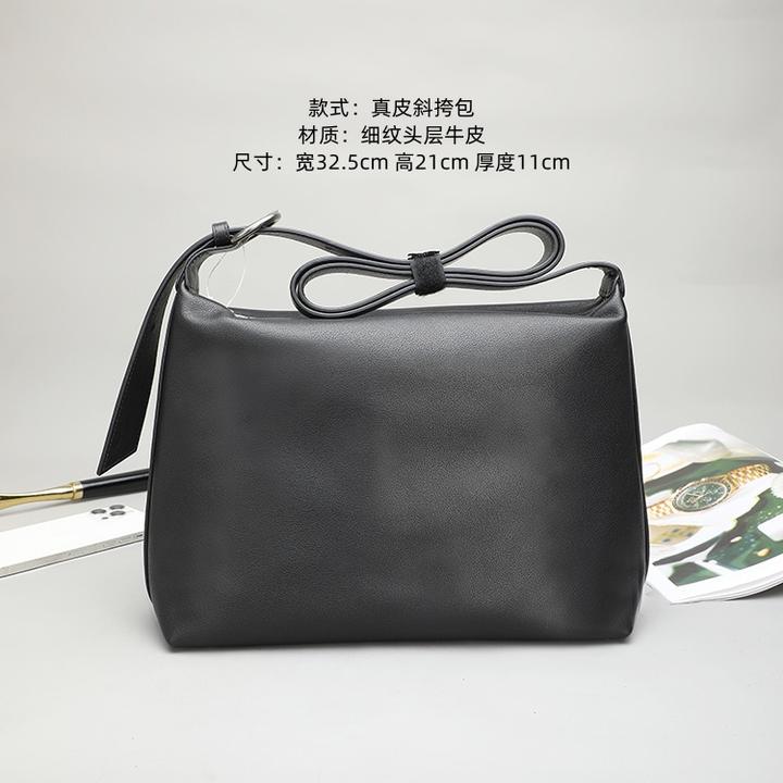 爆款 男士真皮通勤大容量休闲简约单肩斜挎大包 头层细纹软牛皮