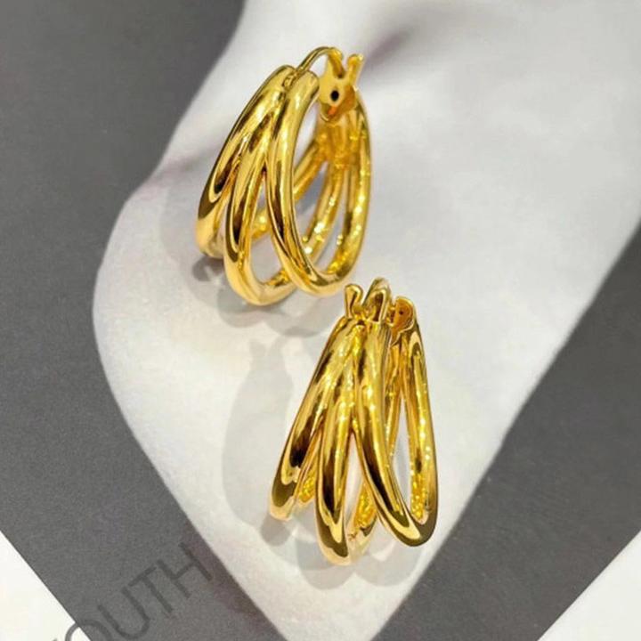 铜合金耳饰 金色猫爪耳钉女港风几何耳扣ins风耳饰生日礼物送女友