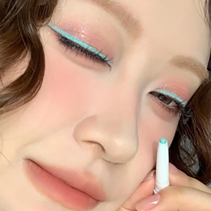 薄荷汽水！绿色薄荷绿双头眼线胶笔彩色持久不易晕染初学者新手党