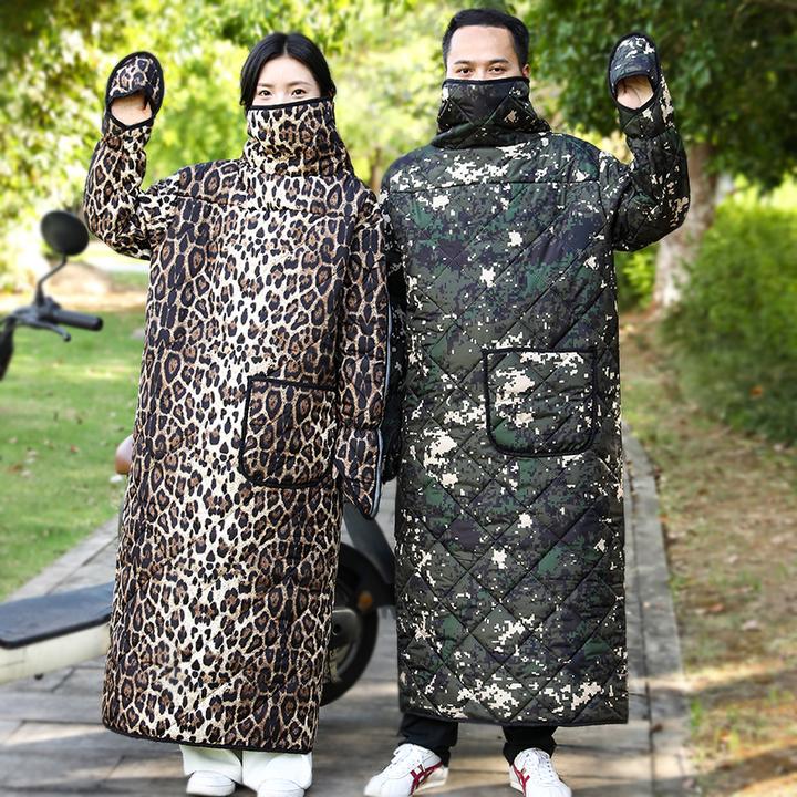 电动车挡风被冬防水加厚保暖电瓶摩托男女防寒挡风衣防风罩衣男女