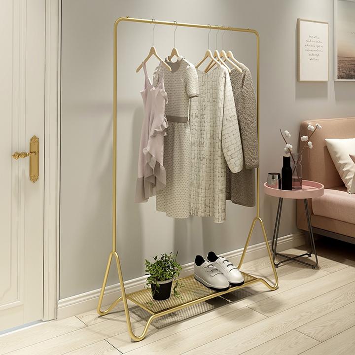 北欧晾衣架落地挂衣架卧室简易衣帽架现代简约单杆式挂衣服架子