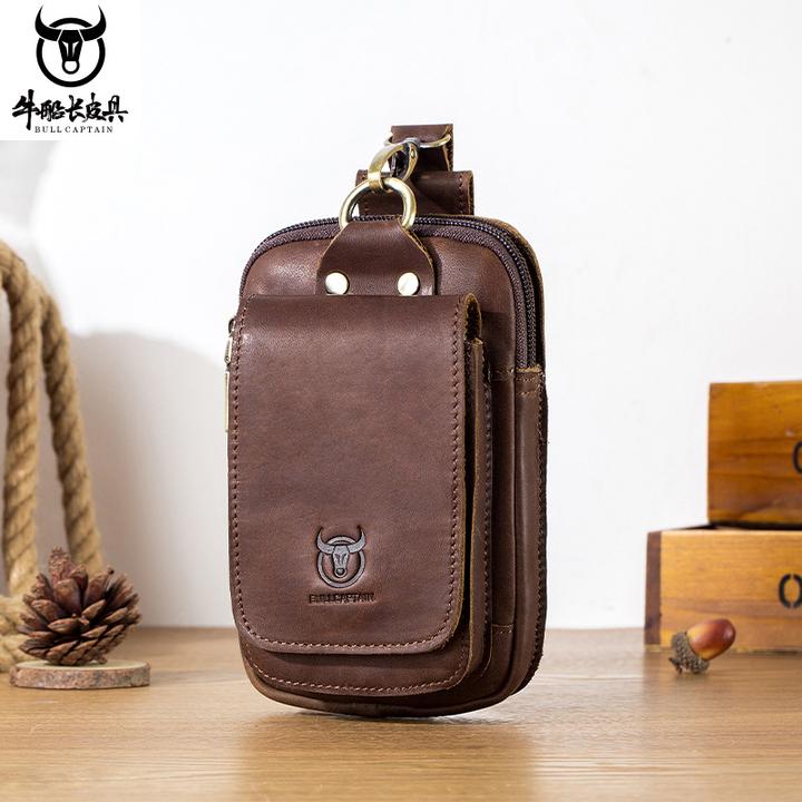 男士腰包真皮2025新款头层牛皮腰挂手机包男款休闲运动时尚小腰包