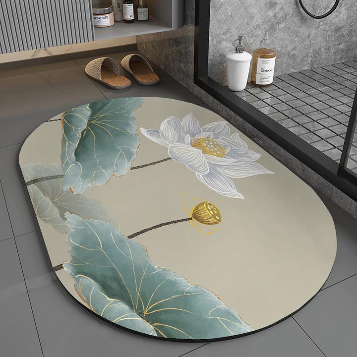 米泰中式卫生间垫速干软硅藻泥吸水垫家用厕所门脚垫浴室防滑地毯