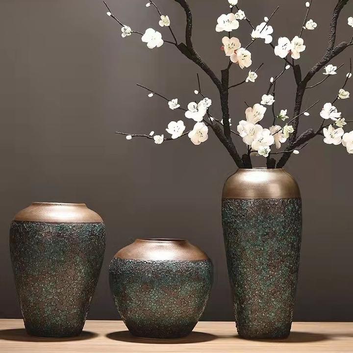 景德镇陶瓷新中式手绘花瓶正品客厅家居软装礼品现代陶瓷水培花瓶