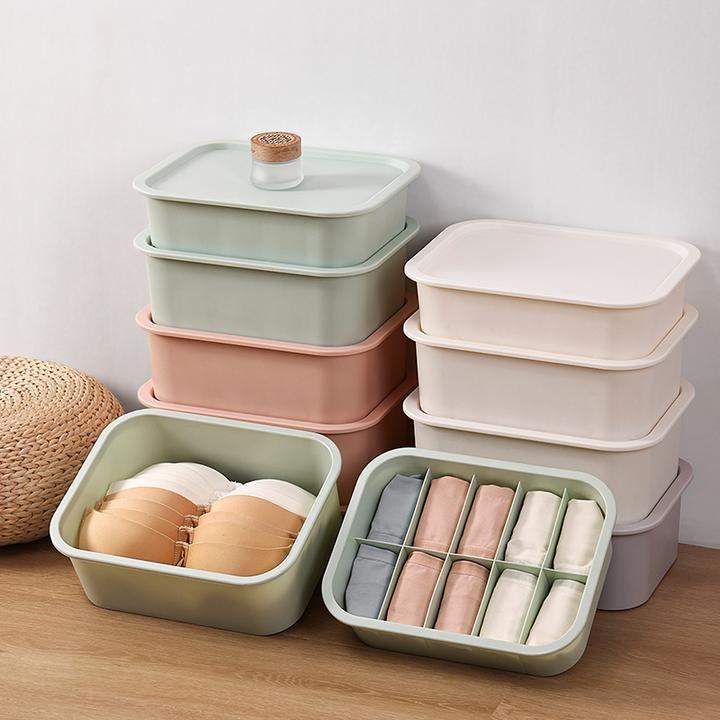 百纳奇内衣内裤收纳盒文胸袜子塑料整理盒宿舍桌面三合一收整理箱