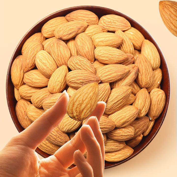 缤纷食代原味巴旦木仁500g大杏仁熟坚果奶枣扁桃仁盐焗干果烘焙