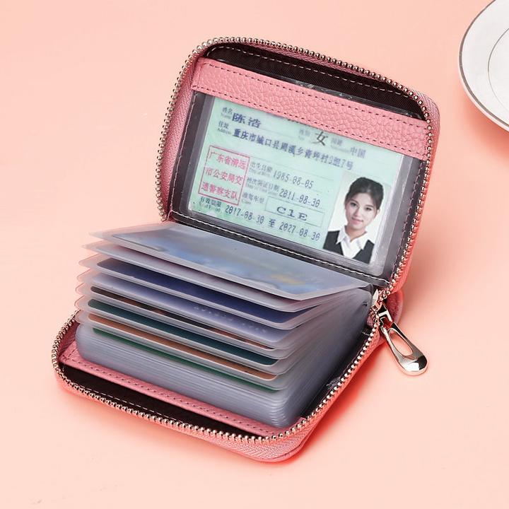 超薄卡包女士防消磁证件位大容量驾驶证套多卡位卡片包钱包一体包