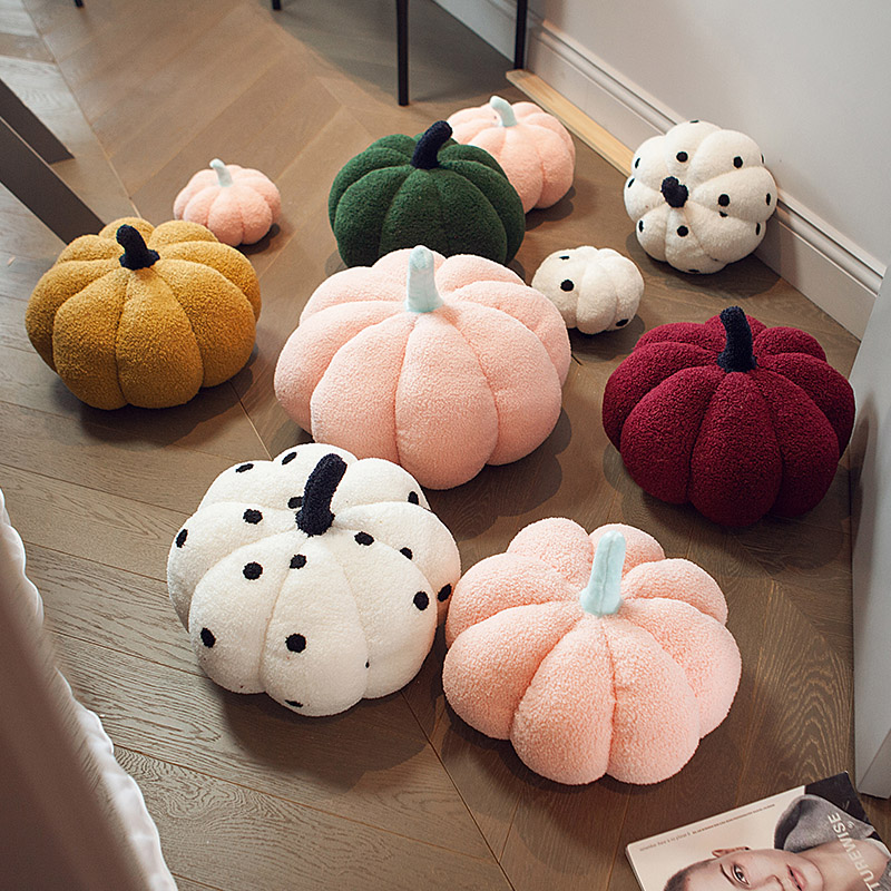 小南瓜抱枕北欧ins风创意可爱异形毛绒靠枕客厅沙发卧室床上靠垫
