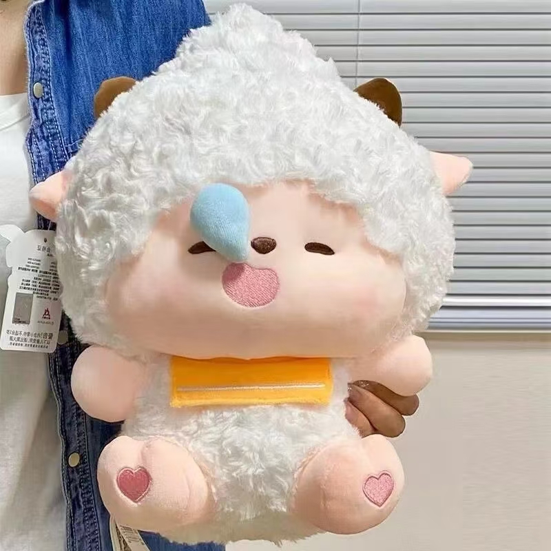 喜羊羊与灰太郎毛绒公仔可爱抱抱懒羊羊玩偶小灰灰女懒羊羊玩偶